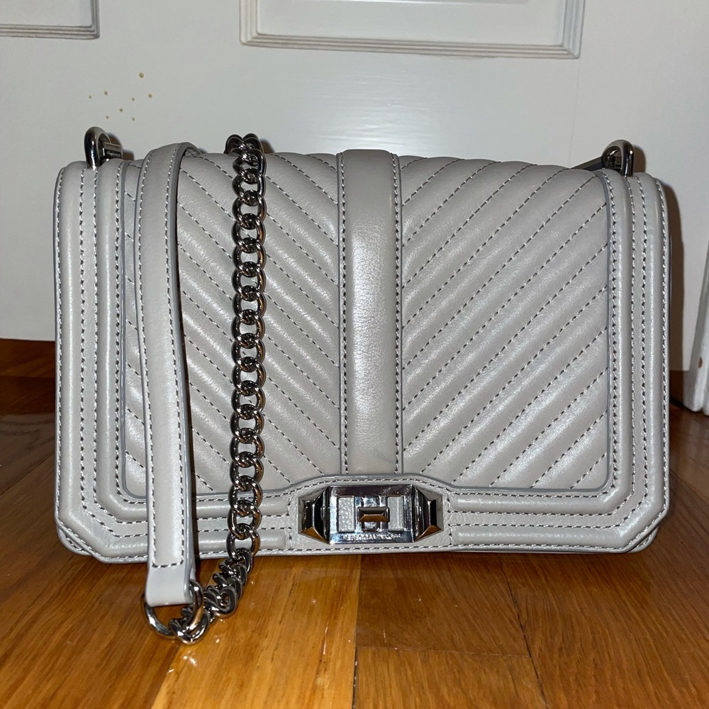 Rebecca Minkoff Chevron Quilted Sm Love Crossbody